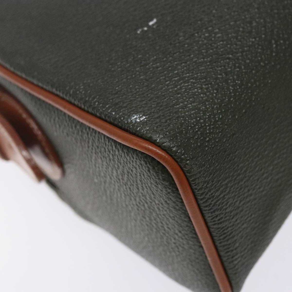 Burberrys Shoulder Bag Leather Khaki Gold Auth BA5390