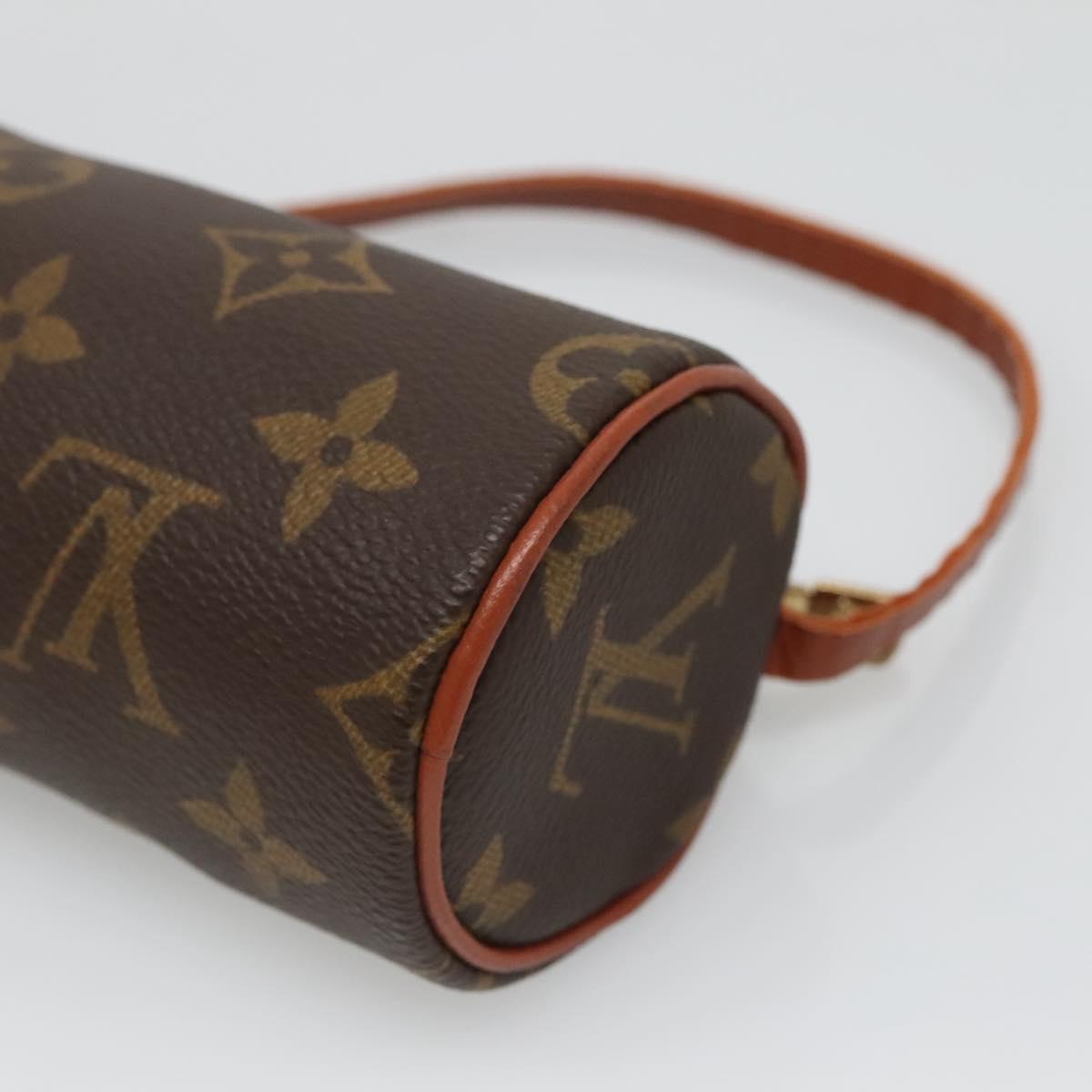 LOUIS VUITTON Monogram Papillon Pouch LV Auth BA5397