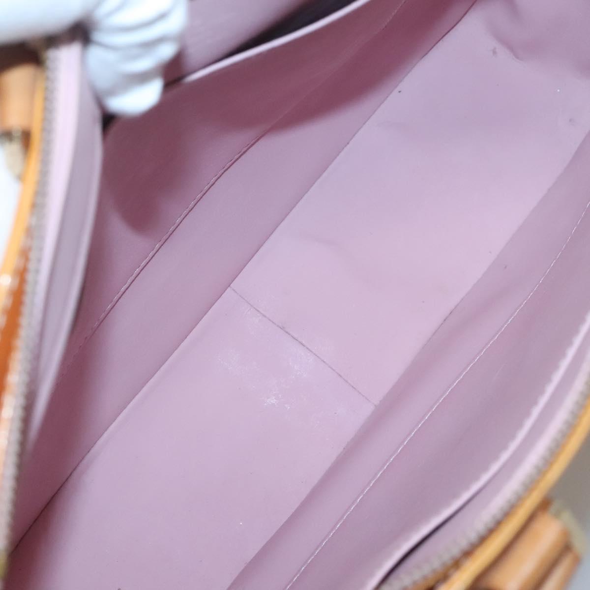 LOUIS VUITTON Monogram Vernis Columbus Bag Marshmallow Pink M91032 Auth BA5406