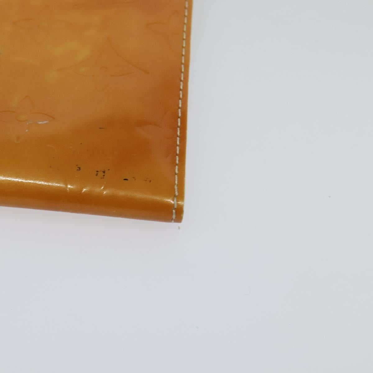 LOUIS VUITTON Monogram Vernis Kenmare Pouch Yellow M91060 LV Auth BA5414