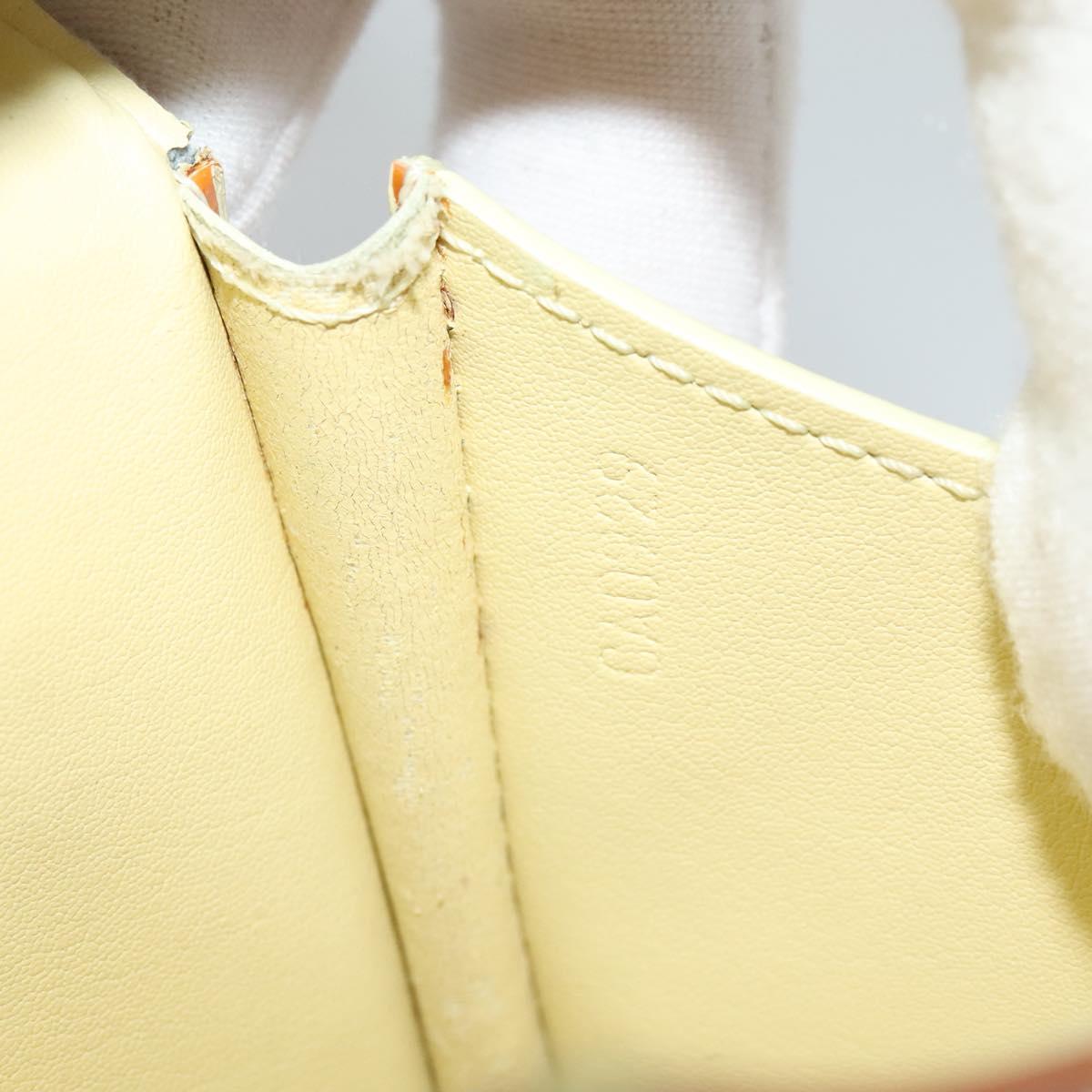 LOUIS VUITTON Monogram Vernis Kenmare Pouch Yellow M91060 LV Auth BA5414