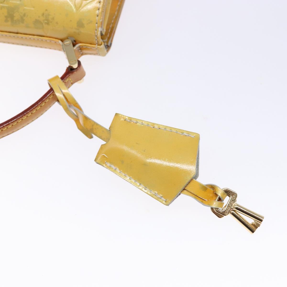 LOUIS VUITTON Monogram Vernis Spring Street Hand Bag Gris M91029 LV Auth BA5415