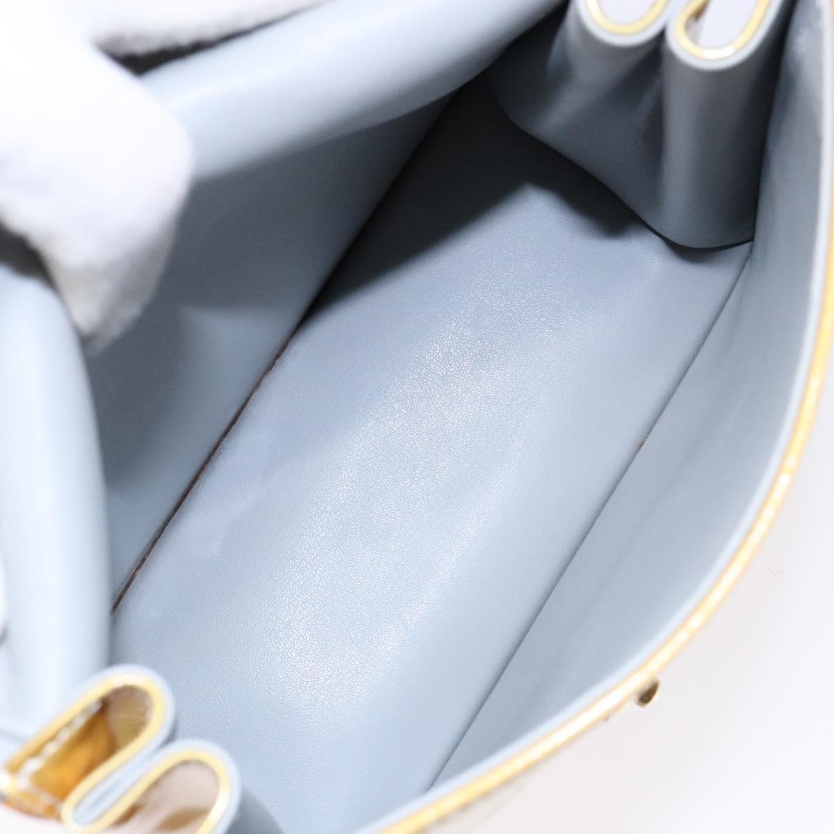 LOUIS VUITTON Monogram Vernis Spring Street Hand Bag Gris M91029 LV Auth BA5415