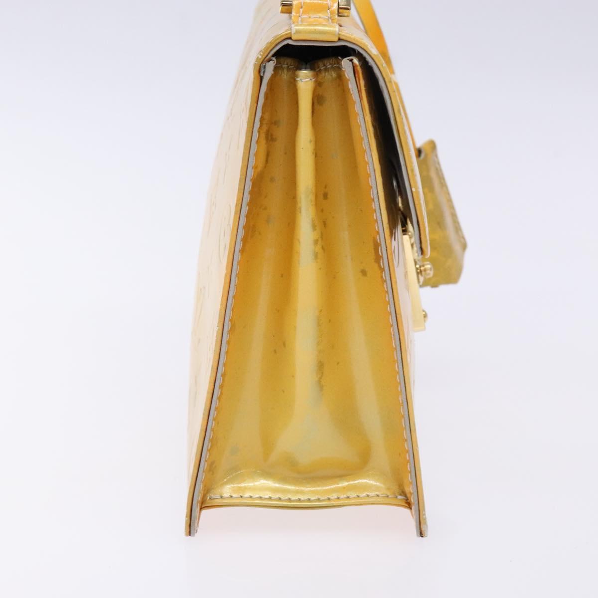 LOUIS VUITTON Monogram Vernis Spring Street Hand Bag Gris M91029 LV Auth BA5415