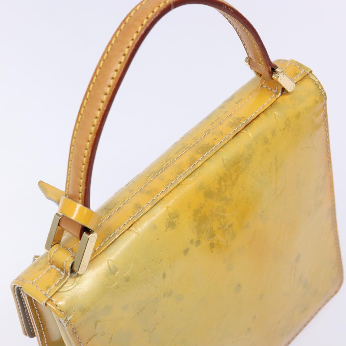 LOUIS VUITTON Monogram Vernis Spring Street Hand Bag Gris M91029 LV Auth BA5415