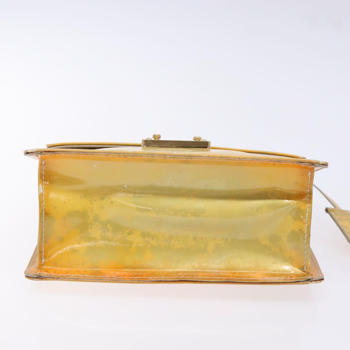 LOUIS VUITTON Monogram Vernis Spring Street Hand Bag Gris M91029 LV Auth BA5415