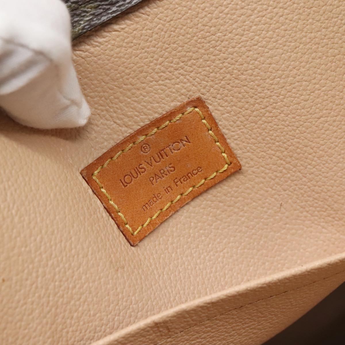 LOUIS VUITTON Monogram Sac Plat Hand Bag M51140 LV Auth BA5428