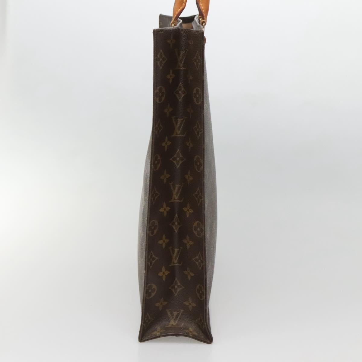 LOUIS VUITTON Monogram Sac Plat Hand Bag M51140 LV Auth BA5428