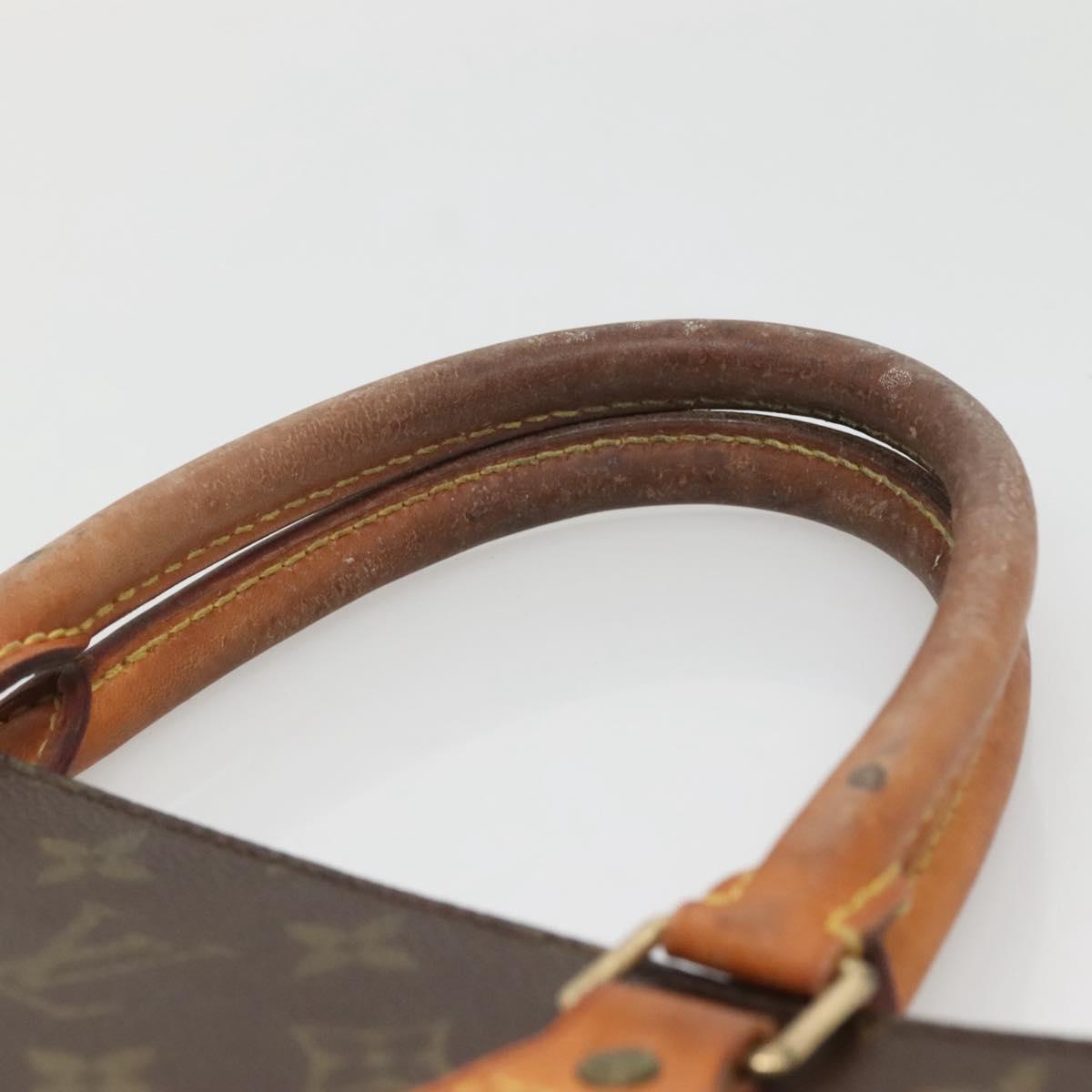 LOUIS VUITTON Monogram Sac Plat Hand Bag M51140 LV Auth BA5428