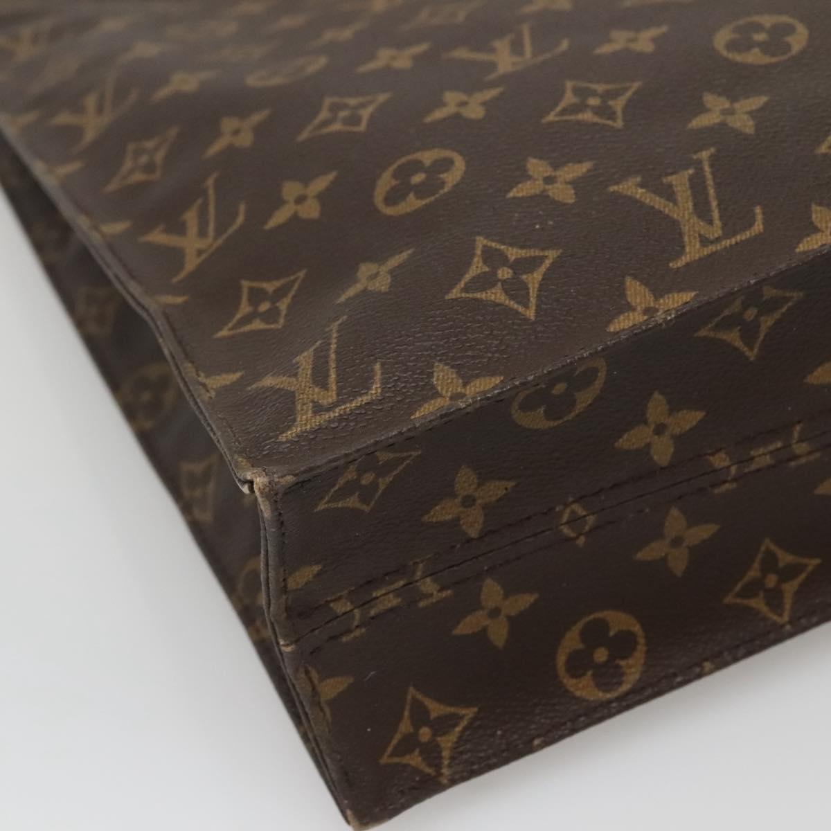 LOUIS VUITTON Monogram Sac Plat Hand Bag M51140 LV Auth BA5477