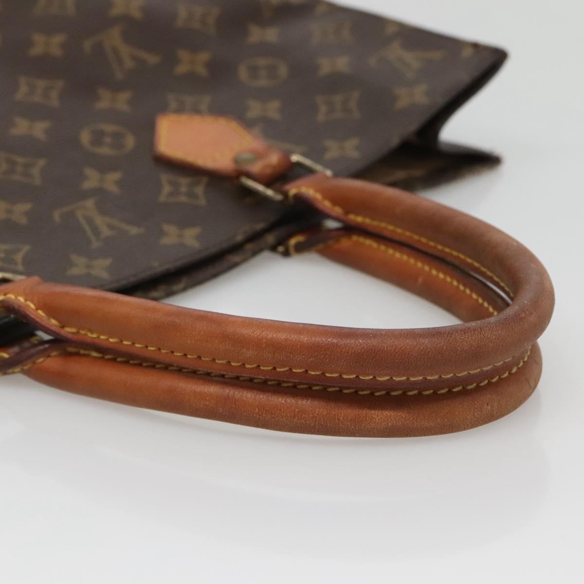 LOUIS VUITTON Monogram Sac Plat Hand Bag M51140 LV Auth BA5477