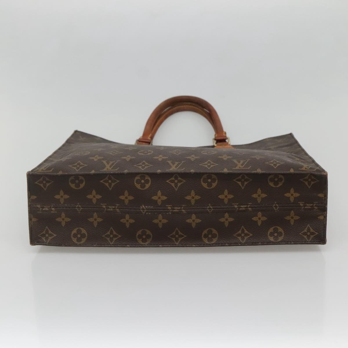 LOUIS VUITTON Monogram Sac Plat Hand Bag M51140 LV Auth BA5477