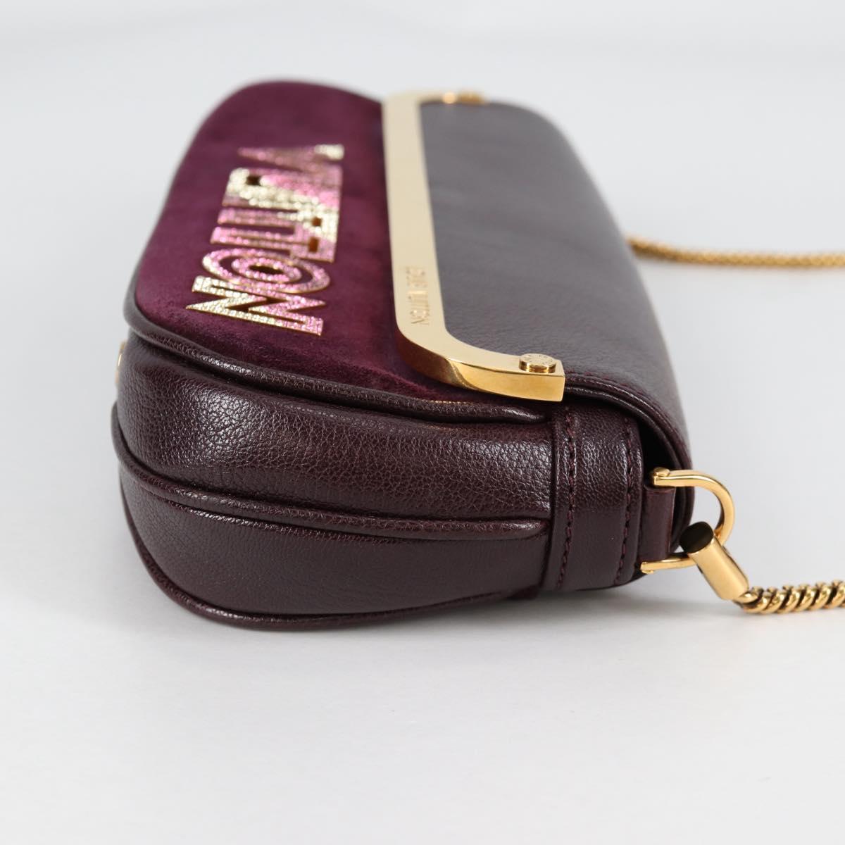 LOUIS VUITTON 2011S/S Avant Garde Pochette Bag Leather M97092 LV Auth BA5478V