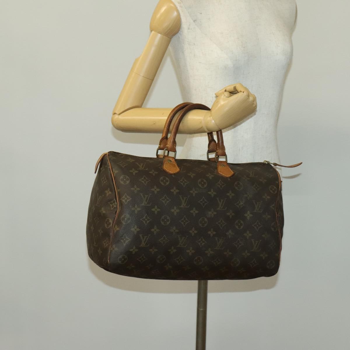 LOUIS VUITTON Monogram Speedy 35 Hand Bag Vintage M41524 LV Auth BA5479
