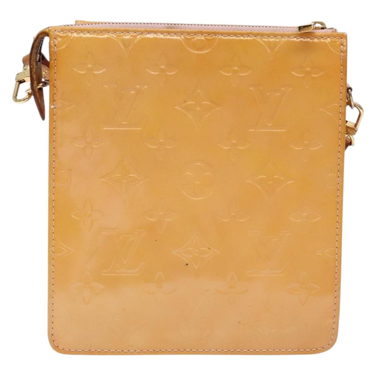 LOUIS VUITTON Vernis Motto Accessory Pouch Marshmallow Pink M91312 Auth BA5484