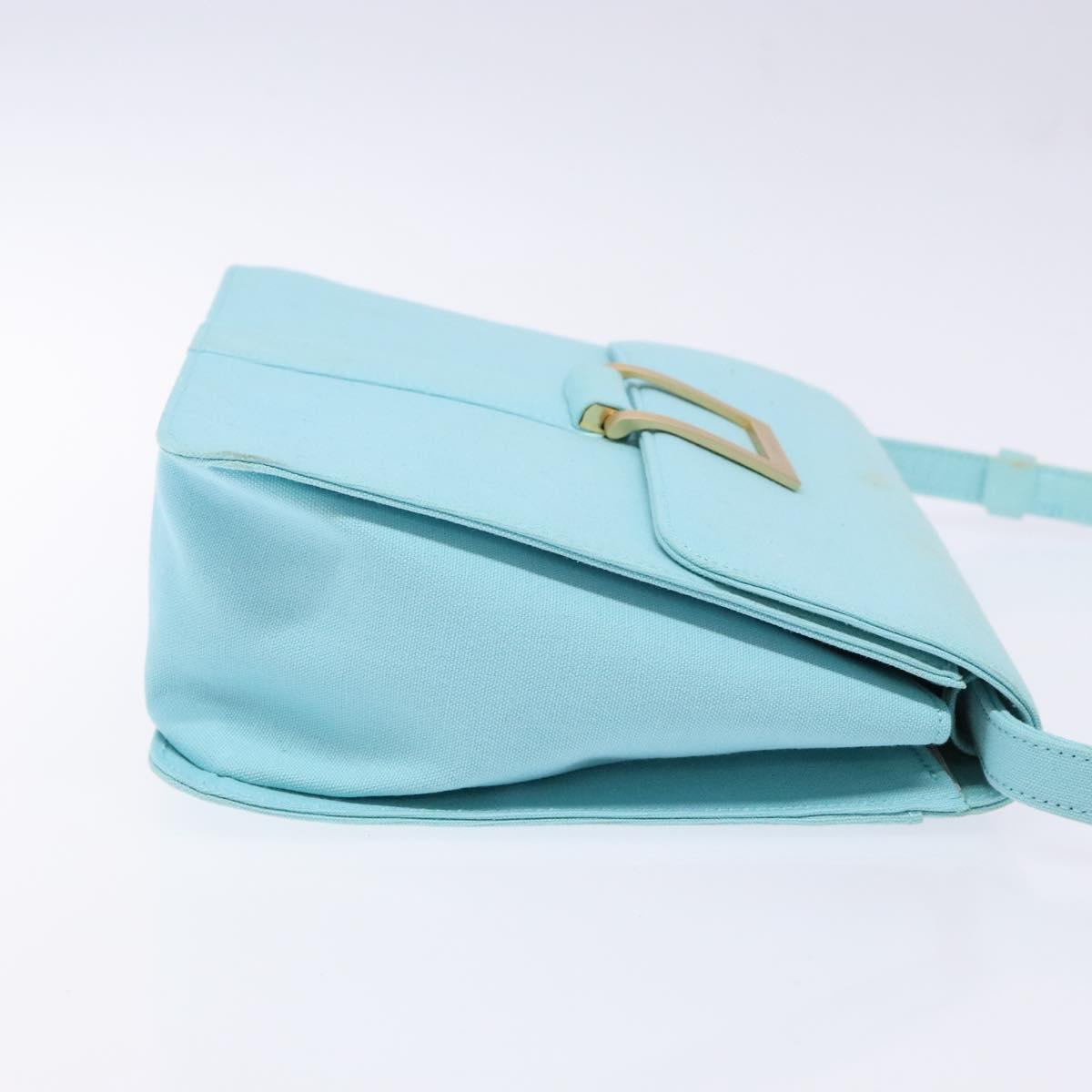 SAINT LAURENT Shoulder Bag Canvas Light Blue Auth BA5491