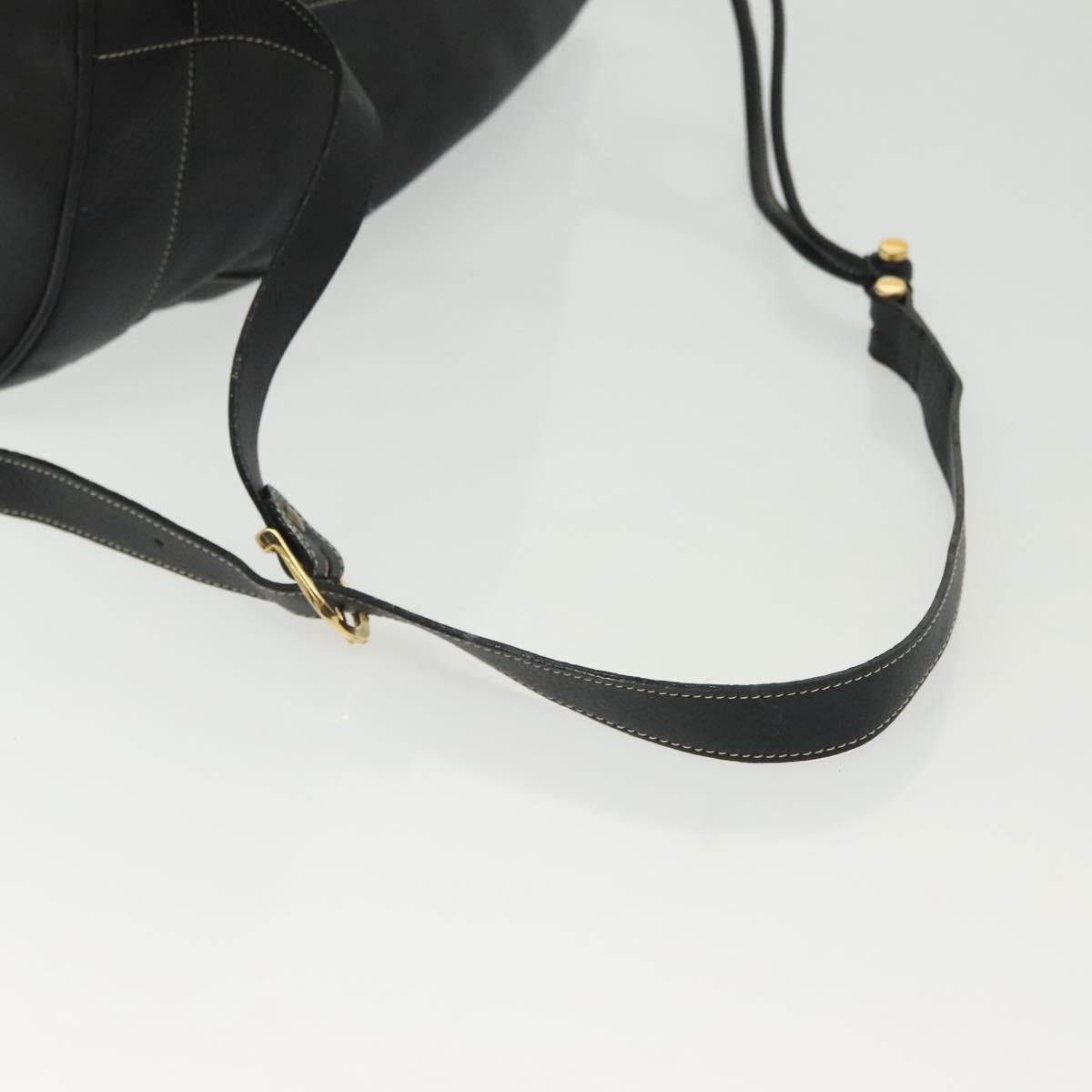BALLY Shoulder Bag Leather Black Auth BA5494