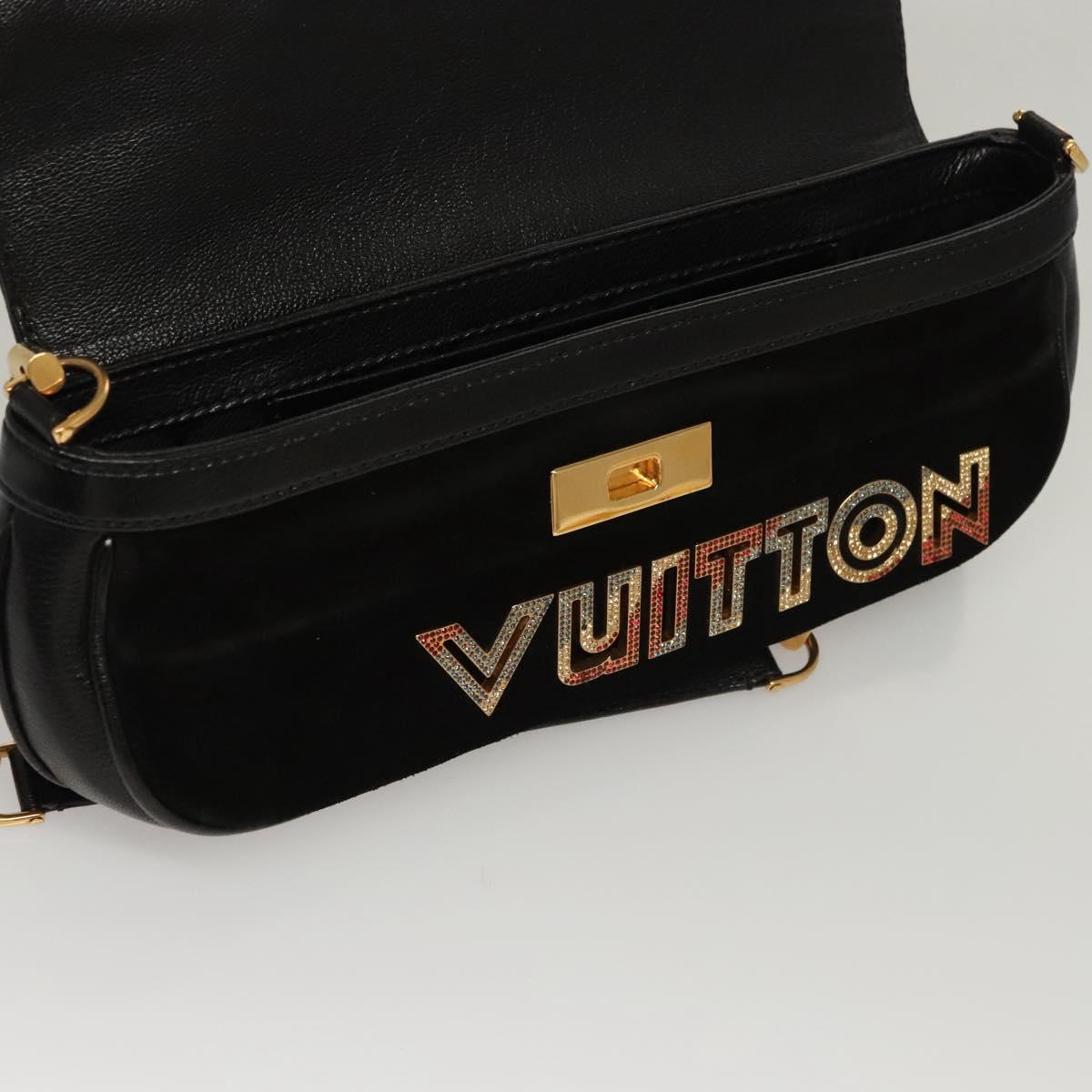 LOUIS VUITTON Avant Garde Shoulder Bag Suede Leather Black M97093 LV Auth BA550S