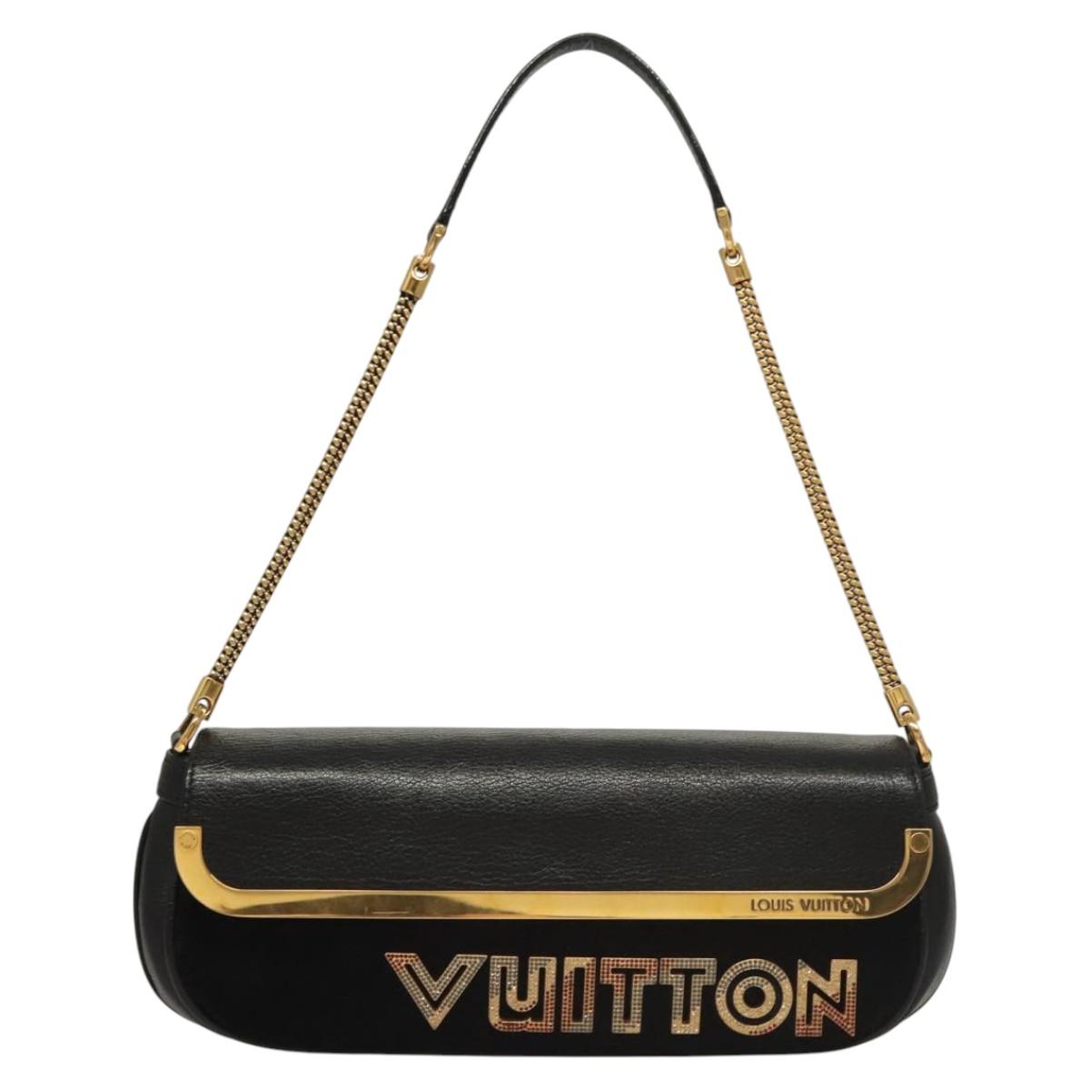 LOUIS VUITTON Avant Garde Shoulder Bag Suede Leather Black M97093 LV Auth BA550S