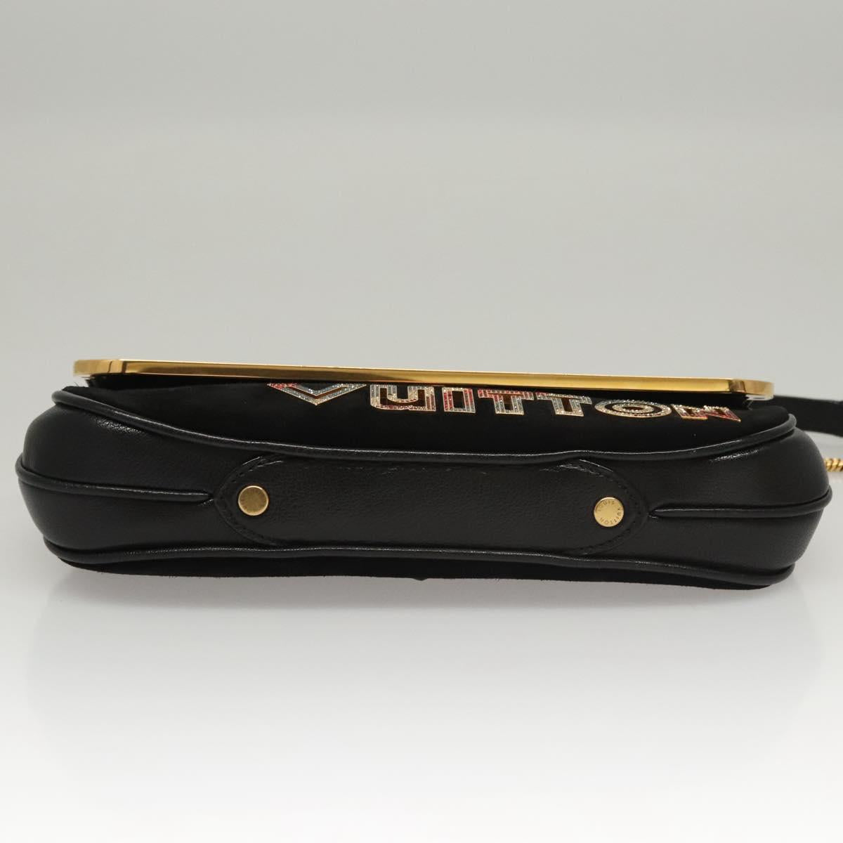 LOUIS VUITTON Avant Garde Shoulder Bag Suede Leather Black M97093 LV Auth BA550S