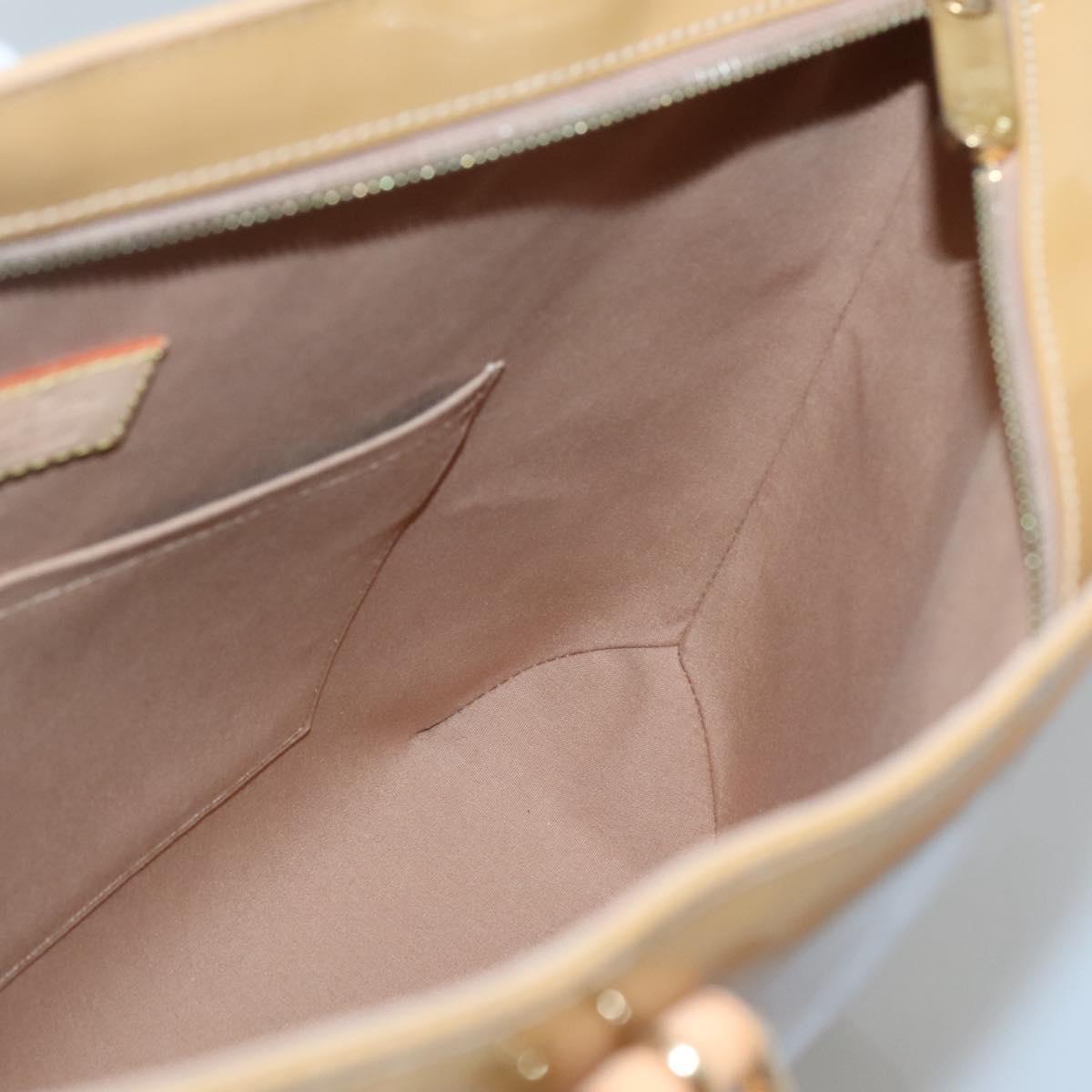 LOUIS VUITTON Monogram Vernis Brentwood Shoulder Bag Noisette M91511 Auth BA5515