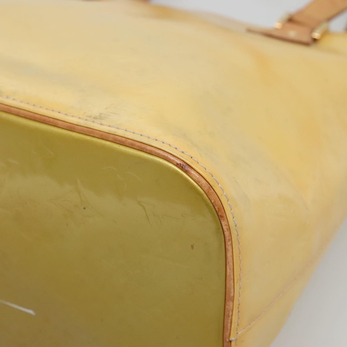 LOUIS VUITTON Monogram Vernis Houston Hand Bag Gris M91053 LV Auth BA5516