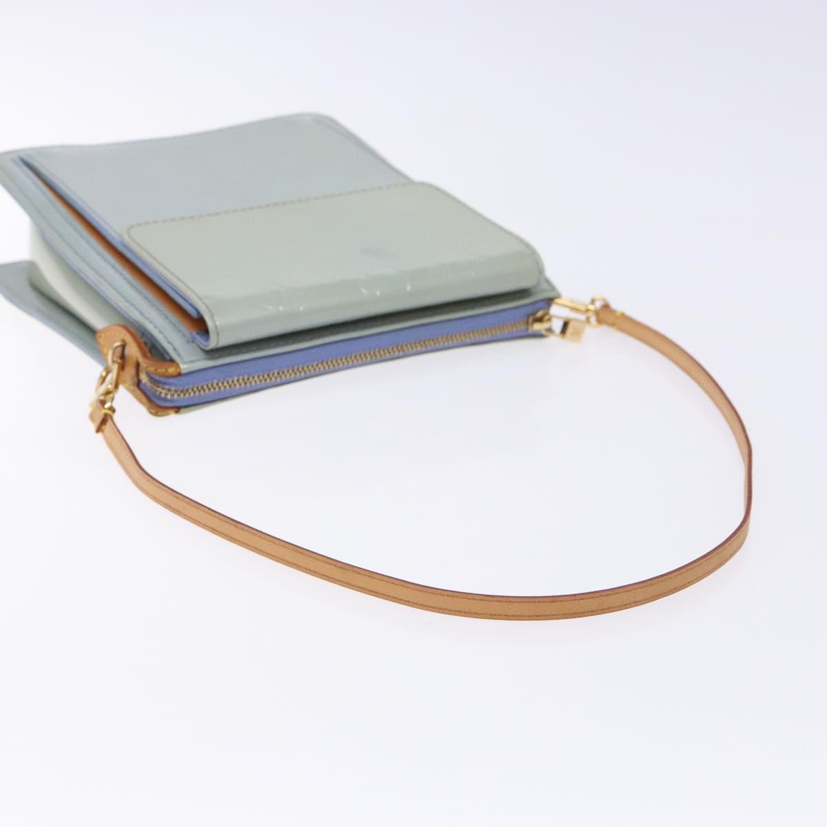 LOUIS VUITTON Monogram Vernis Motto Pouch Lavande M91224 LV Auth BA5520