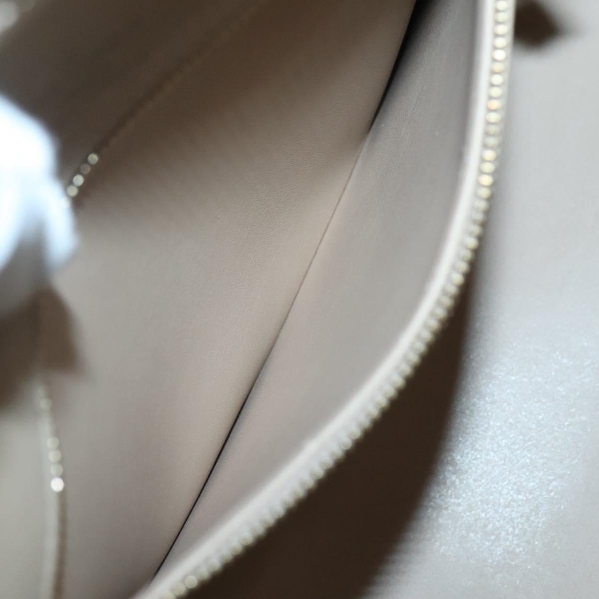 LOUIS VUITTON Monogram Vernis Houston Hand Bag Beige M91004 LV Auth BA5537