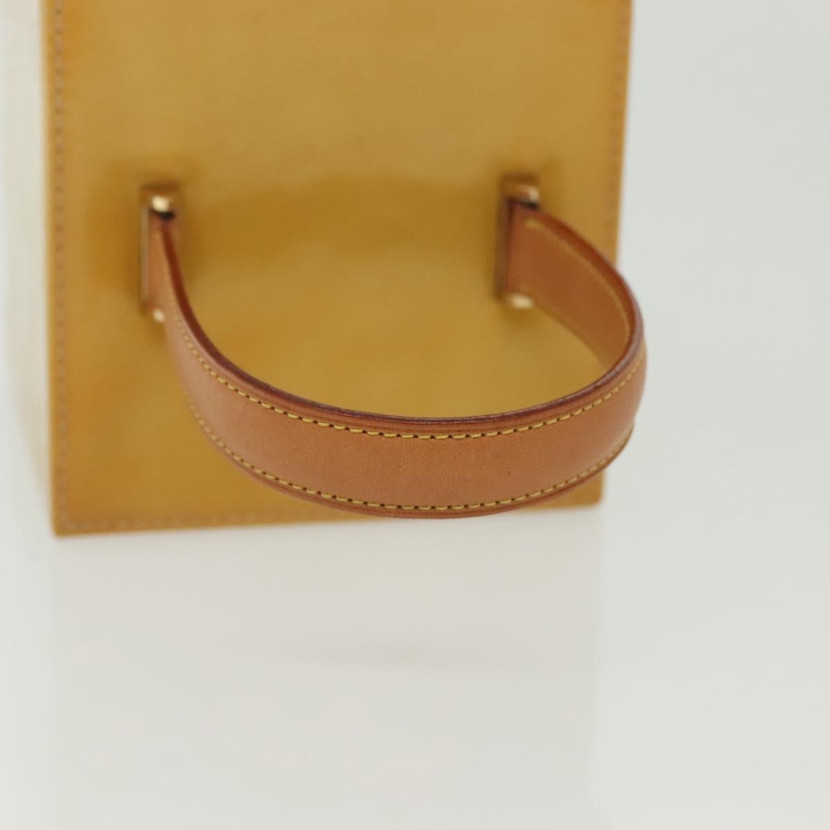 LOUIS VUITTON Monogram Vernis Bleecker Cosmetic Pouch Beige M91002 Auth BA5541