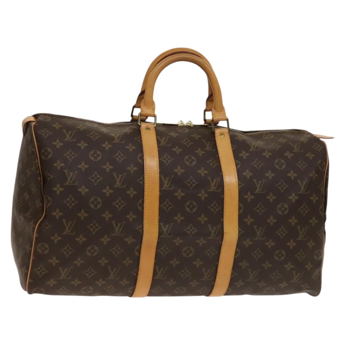 LOUIS VUITTON Monogram Keepall 50 Boston Bag M41426 LV Auth BA5550