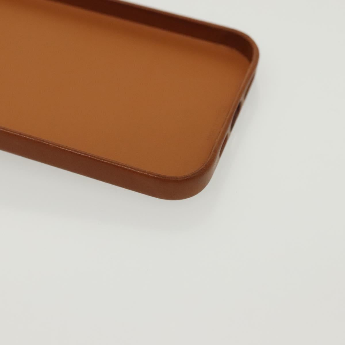 HERMES iPhone 12 & 12 Pro Case iPhone Case Leather Brown Auth BA5561