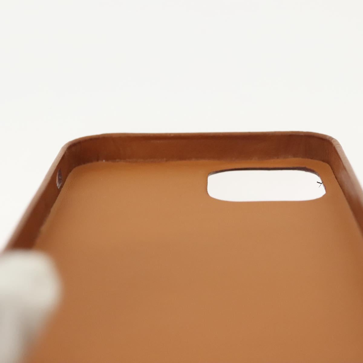 HERMES iPhone 12 & 12 Pro Case iPhone Case Leather Brown Auth BA5561