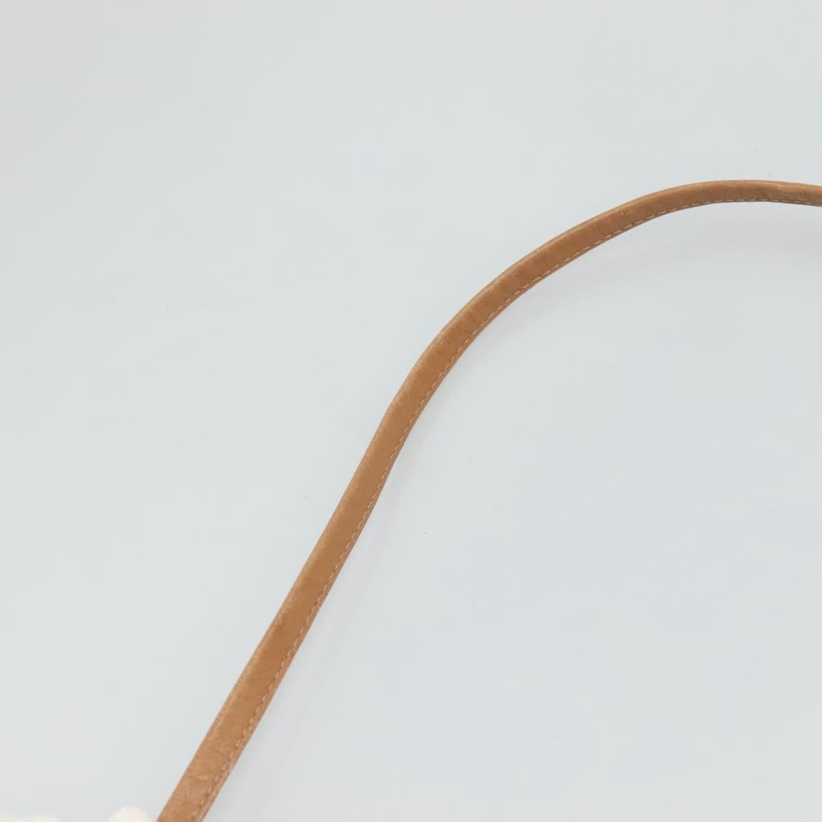 Christian Dior Honeycomb Canvas Shoulder Bag PVC Black Gold Auth BA558