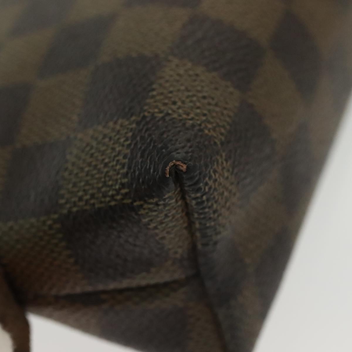 LOUIS VUITTON Damier Ebene Pochette Cosmetic PM Pouch N47516 LV Auth BA5580