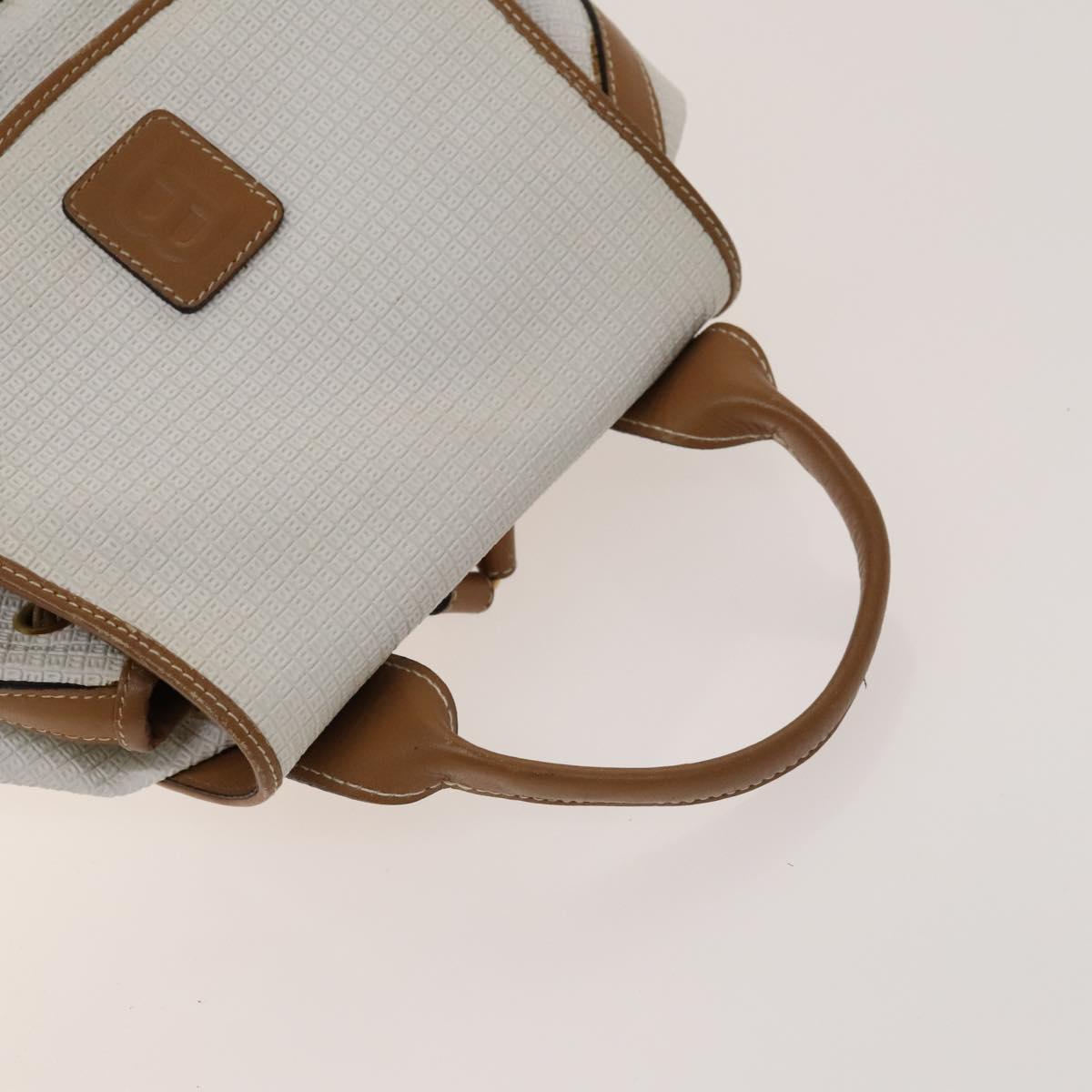 BALLY Ferragamo Shoulder Bag PVC Leather 2Set White Black Auth BA5590