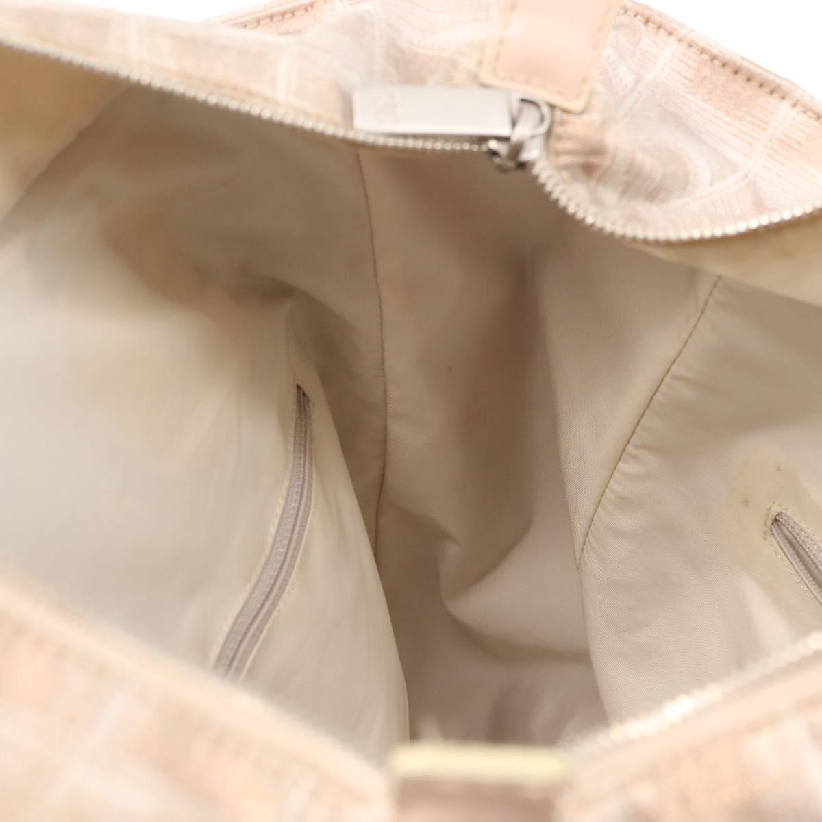 CHANEL New Travel Line Tote Bag Canvas Pink CC Auth BA5609