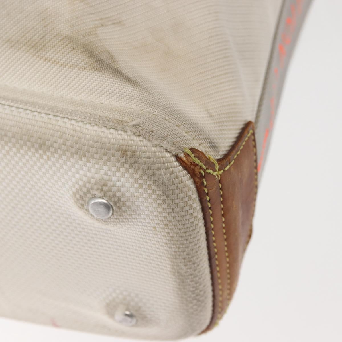 LOUIS VUITTON Damier Geant LV Cup Volunteer Bag White M80634 Auth BA5618