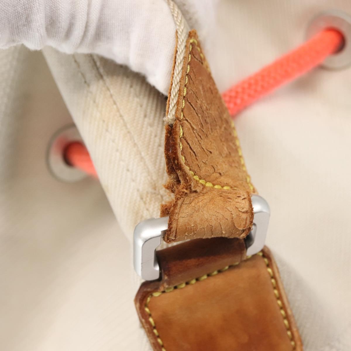 LOUIS VUITTON Damier Geant LV Cup Volunteer Bag White M80634 Auth BA5618