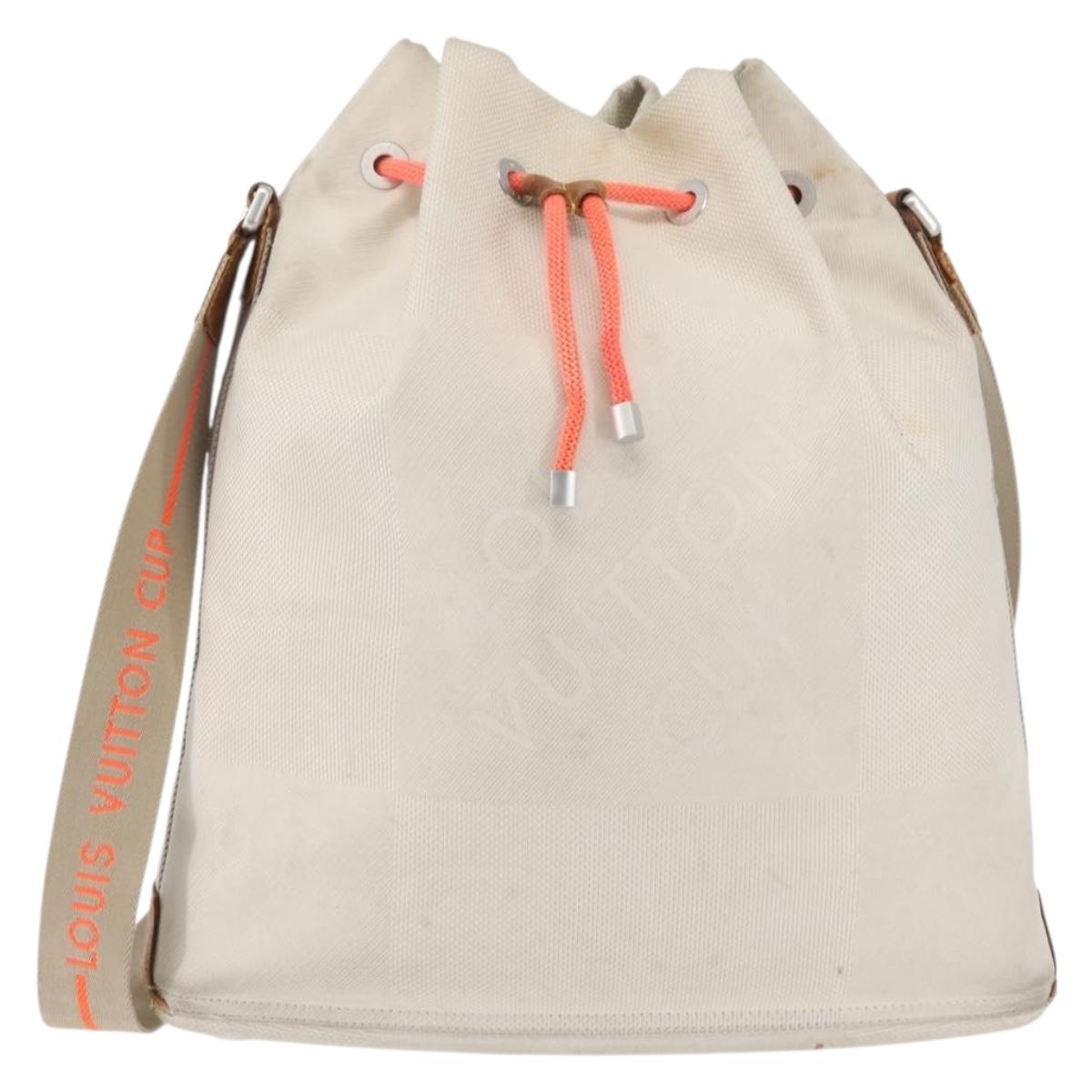 LOUIS VUITTON Damier Geant LV Cup Volunteer Bag White M80634 Auth BA5618