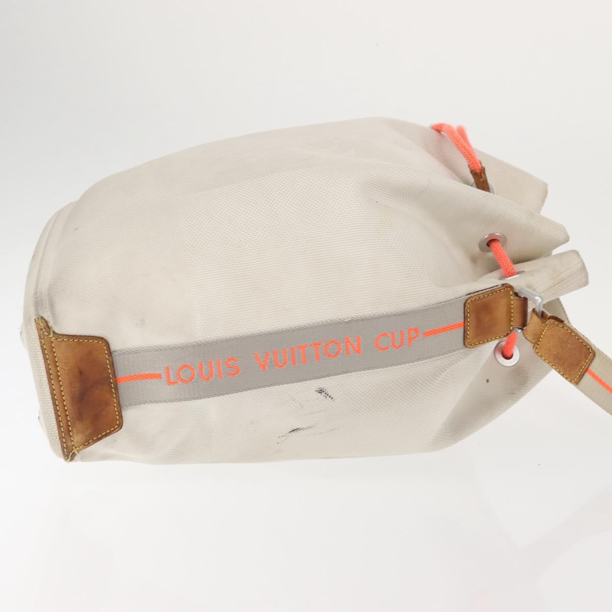 LOUIS VUITTON Damier Geant LV Cup Volunteer Bag White M80634 Auth BA5618