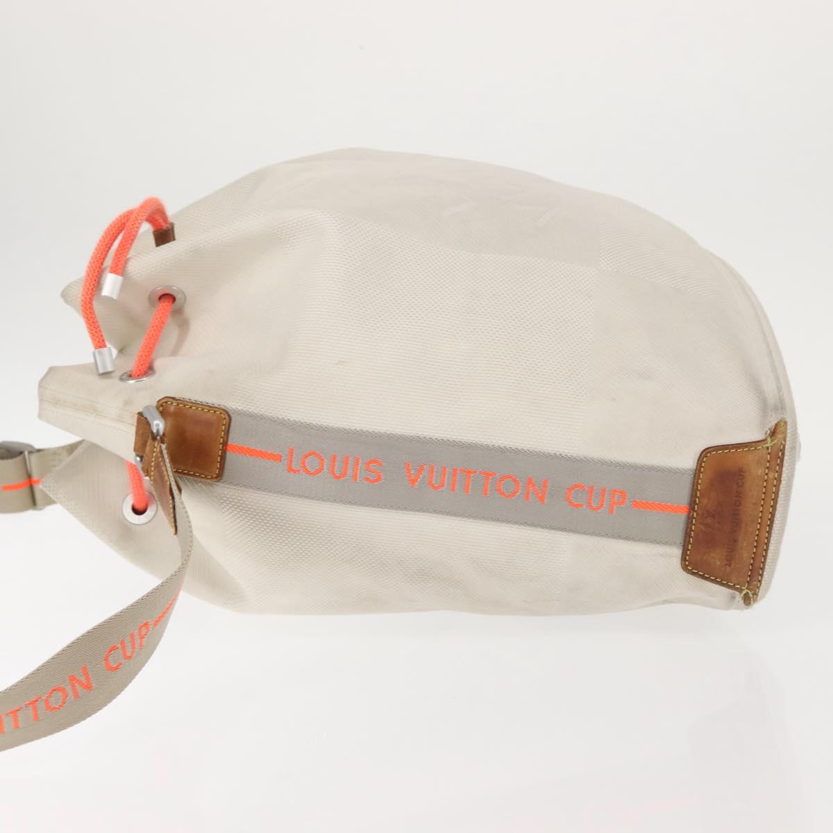 LOUIS VUITTON Damier Geant LV Cup Volunteer Bag White M80634 Auth BA5618