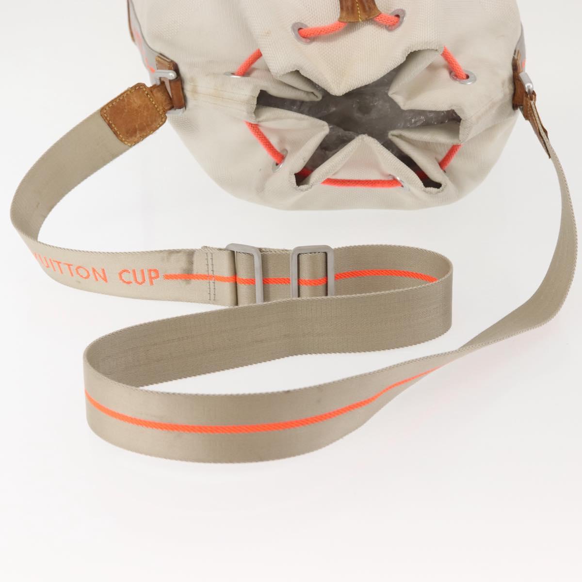 LOUIS VUITTON Damier Geant LV Cup Volunteer Bag White M80634 Auth BA5618