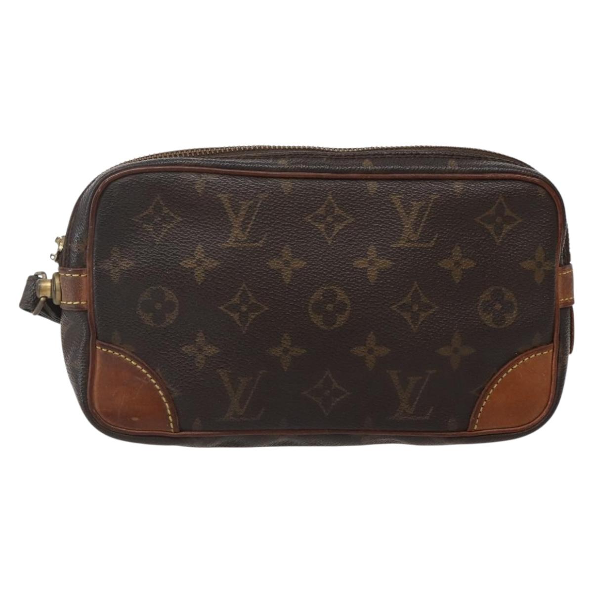 LOUIS VUITTON Monogram Marly Dragonne PM Clutch Bag M51827 LV Auth BA5621
