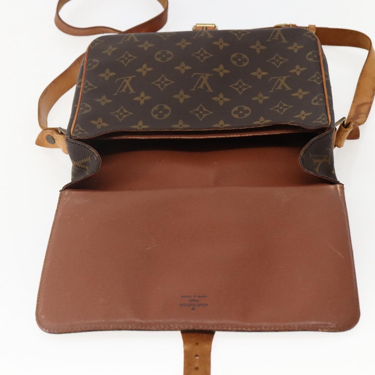 LOUIS VUITTON Monogram Cartouchiere GM Shoulder Bag M51252 LV Auth BA5644