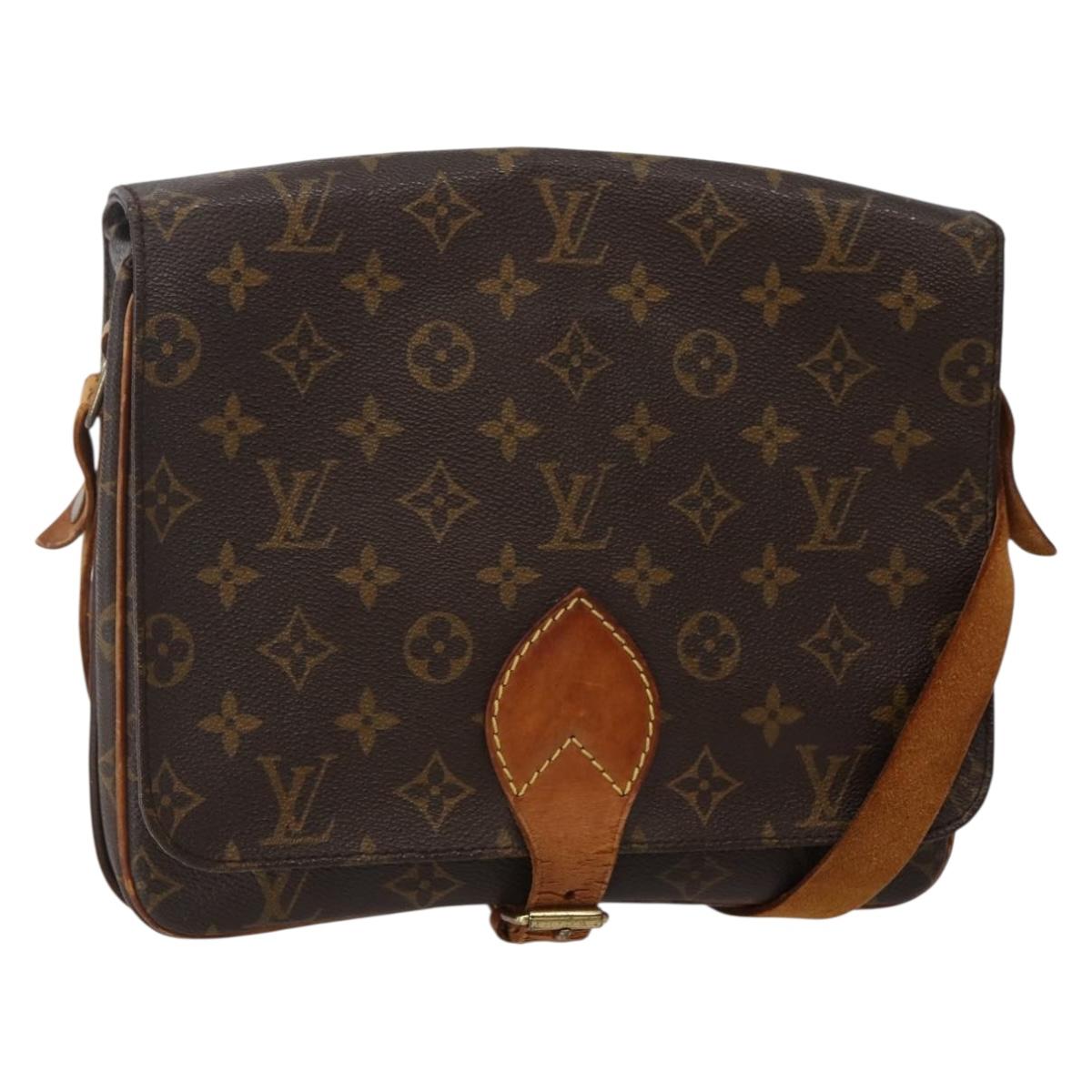 LOUIS VUITTON Monogram Cartouchiere GM Shoulder Bag M51252 LV Auth BA5644