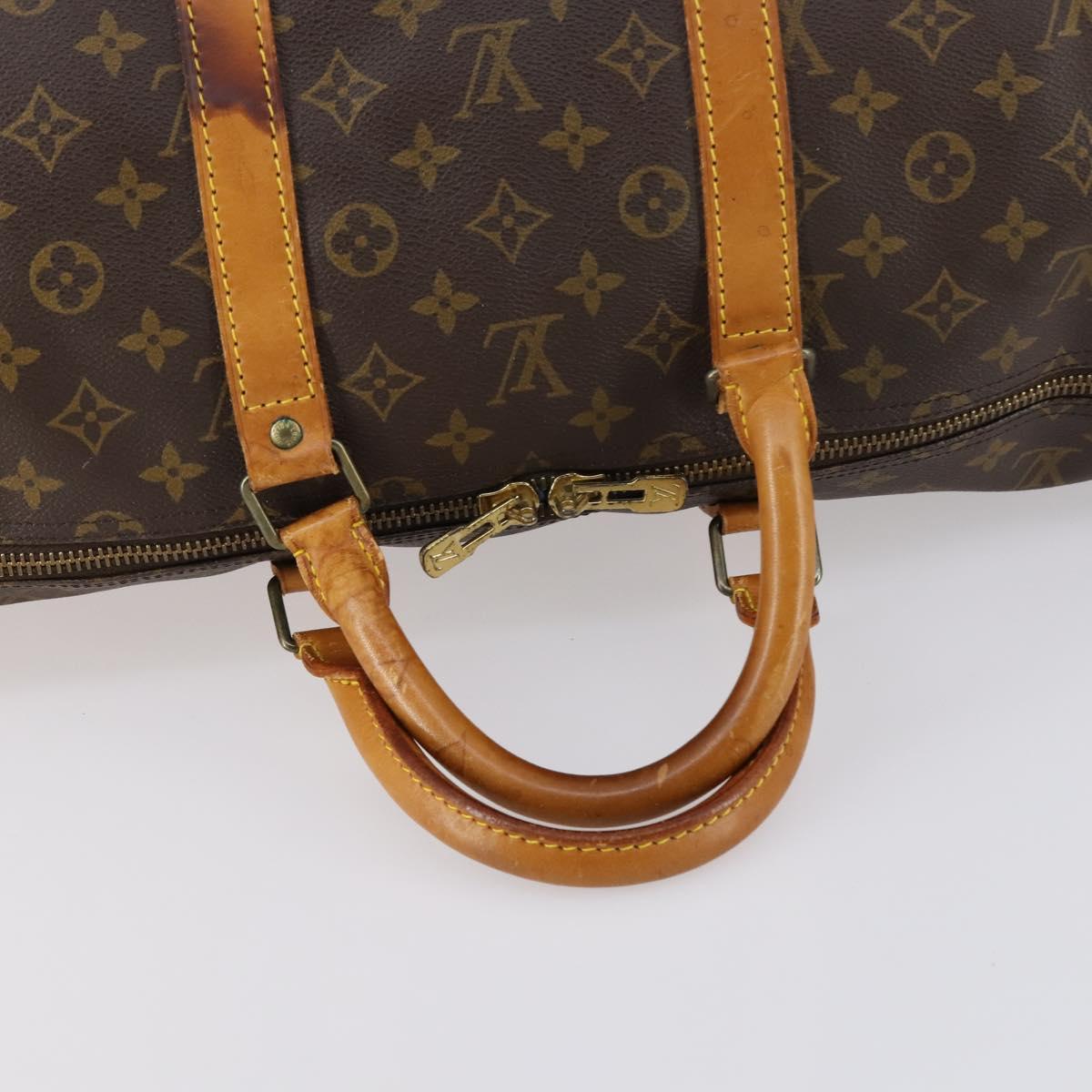 LOUIS VUITTON Monogram Keepall 55 Boston Bag M41424 LV Auth BA5651