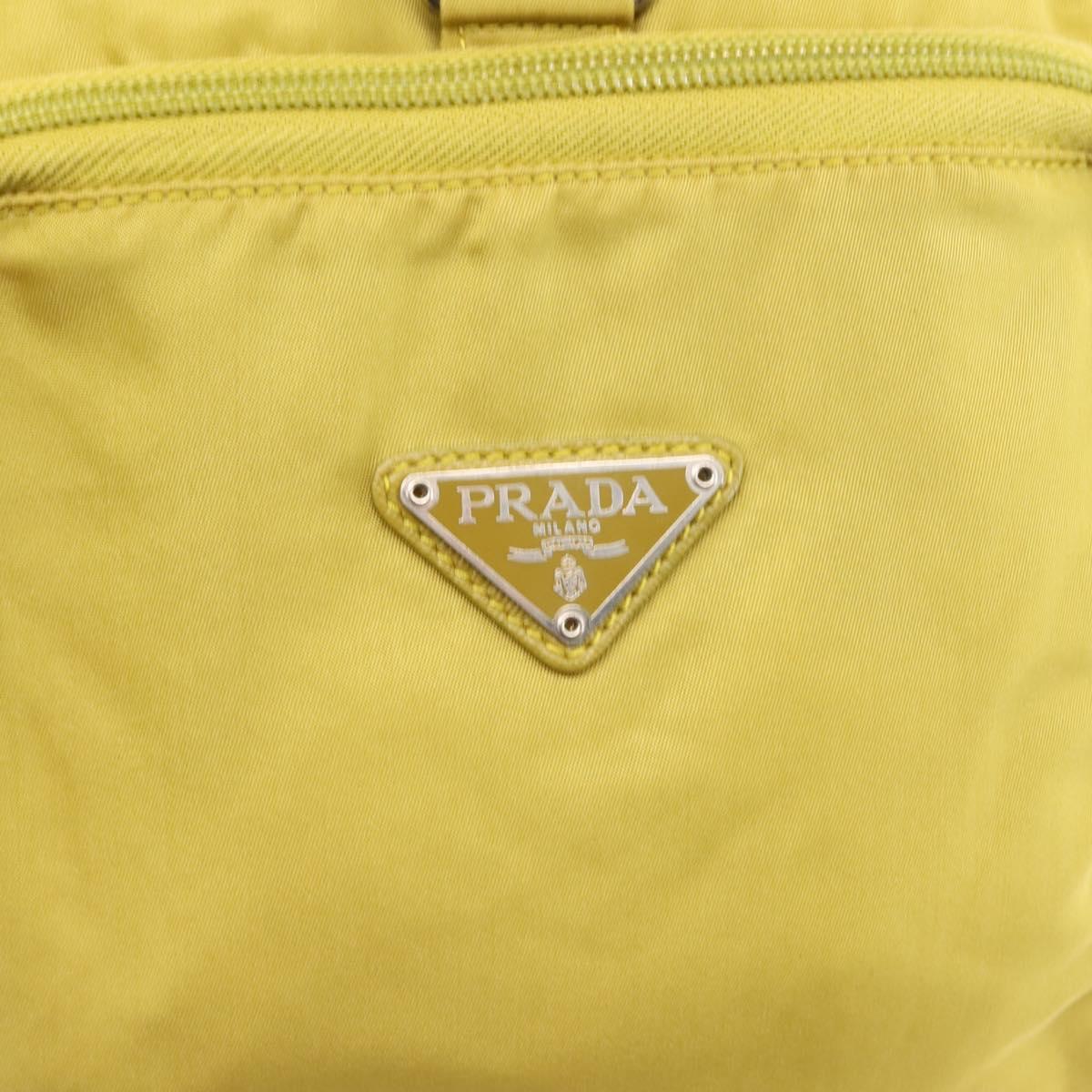 PRADA Backpack Nylon Green Silver Auth BA5656