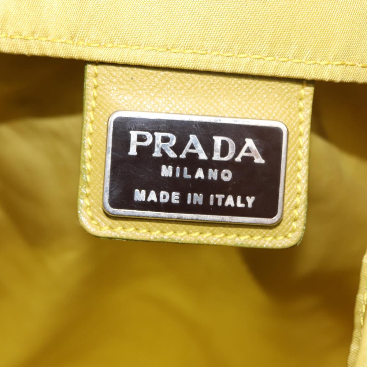 PRADA Backpack Nylon Green Silver Auth BA5656