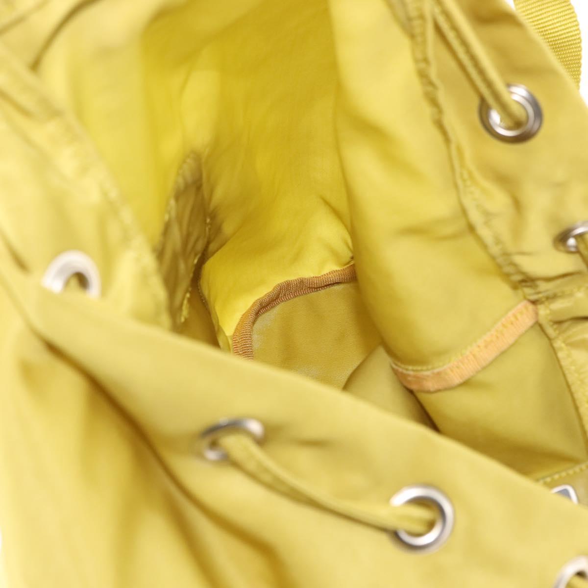 PRADA Backpack Nylon Green Silver Auth BA5656