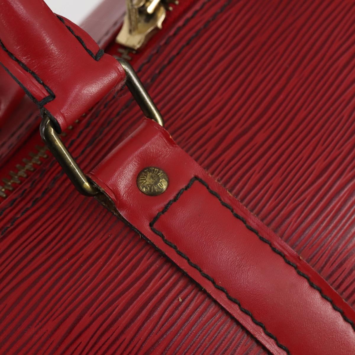 LOUIS VUITTON Epi Keepall 45 Boston Bag Red M42977 LV Auth BA5659